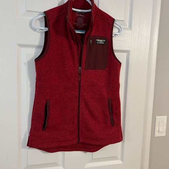 LLBean Sweater Fleece Long Vest - Picture 4 of 5